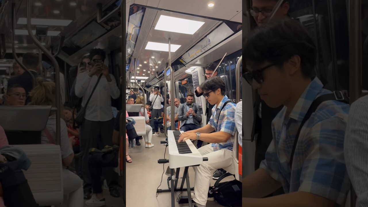 INCREDIBLE DUO IN THE METRO 😱🎹🎻(people were shocked)